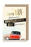 18.Geburtstag Humor Karte Grußkarte Abgefahrenste Zeit Deines Lebens Goldschrift C6
