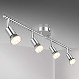 Defurhome LED Deckenleuchte Drehbar, 4 Flammig LED Strahler Deckenlampe Spot,Modern Deckenstrahler...