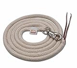 Amesbichler Reitsport AMKA Bodenseil Bodenleine aus Baumwolle + Lederklatsche naturfarben 3 m mit...