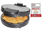Bomann Waffeleisen herzform antihaftbeschichtet, Ø18cm Waffeleisen Herz,Waffle Makers Edelstahl...