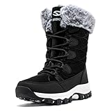 CLYCTIP Warm Gefüttert Winterschuhe Damen Schneestiefel Wasserdicht Outdoor Trekking Wanderschuhe...