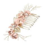 GANAZONO Hochzeits Haarreif aus Legierung mit Kristallen Rosa Haarschmuck für Bräute und...