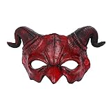 FakeFace Halloween Dämon Maske Teufel Maske Horror Halbgesicht Maske Maskerade Schaum Maske...