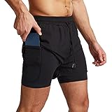 Danfiki Laufshorts Herren Kurze Sporthose Kurz mit Tasche Laufhose Herren Kurzmit Taschen Hosen...