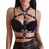 Yobooom Punk Leder Harness BH Body Chain Sexy Taillenketten Nightclub Prom , Mode Belly Belts Body...