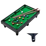 Mini Pool Billardtisch Pooltisch Spiel,Billardtisch Pooltisch Set mit 11 Bällen, 2 Queues und 1...