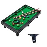 Mini Pool Billardtisch Pooltisch Spiel,Billardtisch Pooltisch Set mit 11 Bällen, 2 Queues und 1...