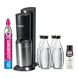 SodaStream Wassersprudler CRYSTAL 3.0 mit Quick-Connect CO2-Zylinder| inkl. 4 x 0,8L CRYSTAL...