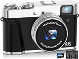 Digitalkamera, NEZINI 4K 48MP UHD Autofokus Fotokamera mit 32GB Karte, 16x Zoom Fotoapparat mit...