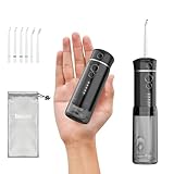 Bezvoi Reise Munddusche Kabellos Zahnreinigung: Oral Irrigator mit 5 Modi, 180ML Wassertank IPX7...