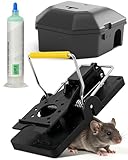 NEU FUTUM Mausefalle Set gegen Nager - Mäusefalle inkl. Köderbox & Apfel Köder – Schutz für...