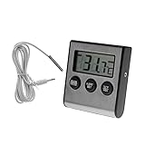 PRETYZOOM Küchenwaren Innenthermometer Kühlschrankthermometer Black