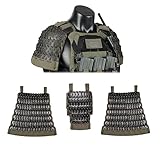 Taktisches Schulter- & Unterleib- & Kurzrock-Rüstungsset – Edelstahl & 500D Nylon Cosplay Airsoft...