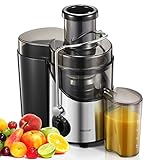 HOUSNAT Entsafter Gemüse und Obst, Max 800W Juicer Machine aus Edelstahl mit 3...