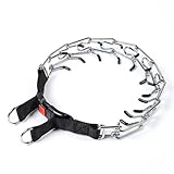 Weforu Hundehalsband, 50 cm, Metall-Würgekette für Hunde, Anti-Bell-Halsbänder für große,...