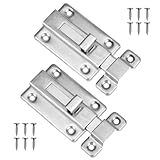 2 Stück Schiebeschloss Türriegel 3 Zoll Edelstahl Türverschlüsse mit 12 Schrauben Klein...