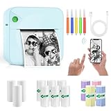 Ambesty Mini Drucker, Mobiler Fotodrucker, Tragbarer Mini Fotodrucker, Wireless Fotodrucker...