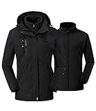 donhobo Damen Outdoor 3-in-1 Skijacke, Zweiteilige Winterjacke mit Fleecejacke, Winddicht...