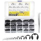 E-Clips, 500 Stk E-clip Sprengringe Set, E Clip Sicherungsringe Sortiment Set, Interner Externer...