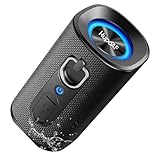 Hupoaf Bluetooth Lautsprecher mit Licht, 15W Musikbox Bluetooth 5.4, Bass Boost Box mit IPX7...