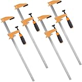 Hanured® 4 Stück Schraubzwingen, Spannweite 900mm, Spanntiefe 60mm, Holzzwingen Groß mit...