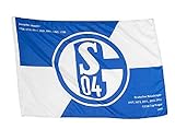 FC Schalke 04 Hissfahne/Hissflagge 'Erfolge' 150x100 cm (Fahne) (2 Ösen)