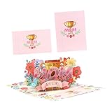 Maigridy Grußkarte zum Muttertag, handgefertigt, Papierschnitzerei für Mutter, Oma, Geburtstage,...