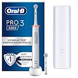 Oral-B PRO 3 3500 Elektrische Zahnbürste/Electric Toothbrush, 2 Aufsteckbürsten, mit 3 Putzmodi...