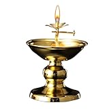 Buddhistischer Kerzengefäß - Heilige Flammschale, spiritueller Glühteller | Golden Oil...