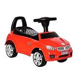 HOMCOM Mitfahrendes Kinderauto mit Lenkrad, Kinderauto mit integrierten Scheinwerfern und Musik,...