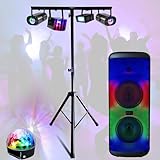 MOOVING LIGHT & SOUND - Karaoke-Lautsprecher, Bluetooth, beleuchtet, MS-ELECTRO-SOUND600, 600 W, 2...