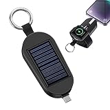 Solar Schlüsselanhänger Handy Ladegerät, 3000 mAh tragbare mobile Solar-Powerbank,...