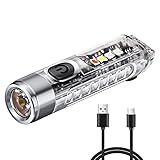 FreeLionVon Mini Taschenlampe 400 Lumen und mini taschenlampe schlüsselanhänger mit 11 Modi，Mini...
