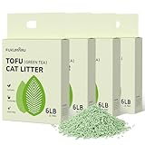 FUKUMARU Tofu Katzenstreu 10,8 kg - Klumpendes Katzenstreu, Geruchsbekämpfung mit grünem Teearoma,...