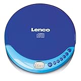 Lenco CD-011 - Tragbarer CD-Spieler mit Akkuladefunktion -Discman - CD Walkman - Mit Kopfhörern und...