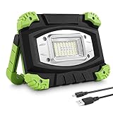 Lepro Led Akku Strahler, Wiederaufladbare Campinglampe aus Aluminium, 20W 2000 Lumen Arbeitsleuchte...