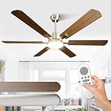 Airwit 132cm Groß Deckenventilator mit Beleuchtung Doppelseitige Flügeln, Leise Deckenventilator...