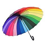 Sturmfest Regenschirm Regenschirme 24 Bone Straight Handle Regenschirm Rainbows Regenschirm Langer...
