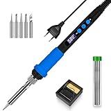 Lötkolben-Set mit LCD-Anzeige, 100W LED-Display einstellbare Temperatur, Lötkolben mit...