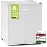 Stillstern Mini Kühlschrank E 45L mit Abtauautomatik, Schloss, Frostfach, Leise, Ideal für Küche,...