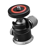 Drehbarer Stativ Kugelkopf 1/4-Zoll Blitzschuhadapter Aluminiumkonstruktion Für DSLR...