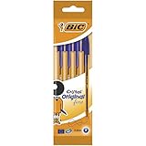 BIC 872721 Kugelschreiber Cristal fine, 4-er Packung, blau