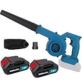 Akku Laubbläser für Makita 18V,Elektrischer Hand-Laubbläser Akku Gebläse Mit 2 x 3000mAh Akku,...