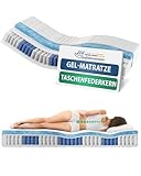 AM Qualitätsmatratzen - Gelschaum-Matratze 90x200cm H3 - Taschenfederkernmatratze Gelschaum 90 x...