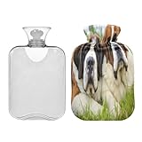 SKYSHU Wärmflasche für Hunde, 1 l, transparent, auslaufsicher, waschbar, hitzebeständig,...