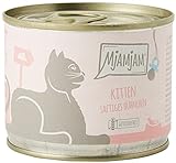 MjAMjAM - Premium Nassfutter für Katzen - Kitten saftiges Hühnchen mit Lachsöl - getreidefrei mit...