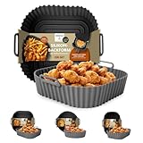 GOURMETmaxx BY KITCHBO Silikon-Backform 2er Set quadratisch 20x20cm, 5cm Höhe für fast alle...