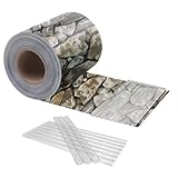 HENG FENG PVC Sichtschutzstreifen für Doppelstabmatten 35m x 19cm,inkl.20 Clips,Sichtschutz Zaun...