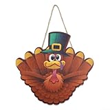 Gettimore Holz-Türschild mit Aufschrift 'Thanksgiving Truthahn': Festliche Heimdekoration für den...
