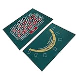 LNJ Pokermatte - Poker Tischauflage Doppelseitige Filz Roulette Matte ? Black Jack Spielplan...